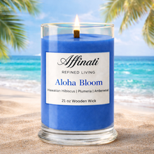 Load image into Gallery viewer, Aloha Bloom Wooden Wick Candle – Luxury 21 oz Soy Blend | Affinati