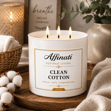 Load image into Gallery viewer, Clean Cotton 3-Wick Candle
