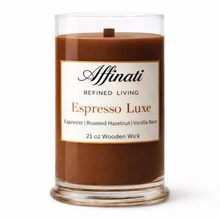 Load image into Gallery viewer, Espresso Luxe Wooden Wick Candle – Luxury 21 oz Soy Blend | Affinati

