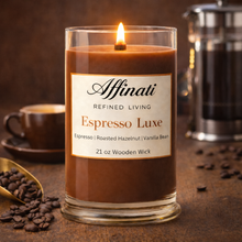Load image into Gallery viewer, Espresso Luxe Wooden Wick Candle – Luxury 21 oz Soy Blend | Affinati
